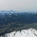 Razgled z vzhodnega vrha Dobrača na zahodne Julijske Alpe in Karnijske Alpe