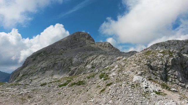 Razgled od Staničevega doma na Begunjski vrh