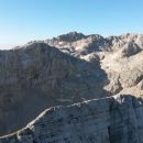 Razgled z vrha Cmira na Visoko Vrbanovo špico, Rž in Begunjski vrh