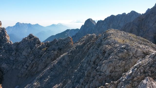 Razgled z vrha Lipnice na Kepo, Sleme, Kukovo špico in Široko peč