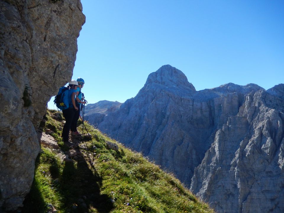 Pot proti Bovškemu Gamsovcu ter razgled na Triglav