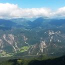 Razgled z vrha Poldašnje špice / Jof di Miezegnot na Ojstrnik