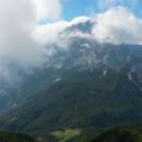 Razgled z vrha Poldašnje špice / Jof di Miezegnot na Montaž