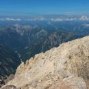 Razgled z vrha Montaža na Karnijske Alpe