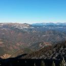 Razgled z vrha Blegoša na Ratitovec, Stol, Vrtačo, Begunjščico in Veliki vrh Košute