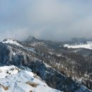 Razgled z vrha Debele peči na Planino Klek