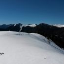 Razgled z vrha Gozmana na Karnijske Alpe