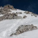 Pogled na nadaljnji vzpon proti vrhu Špika