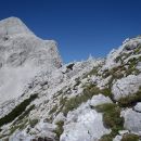 Možici in rob, po katerem se bomo povzpeli na M.Mojstrovko.