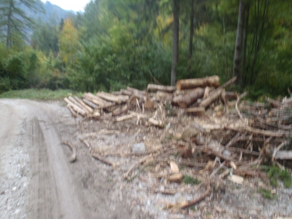 Spust po  poti, cesti, Preval - Podljubelj.