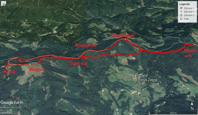 Črni Kal,Romovec,Koprivnik,Mladi vrh in še skok na Blegoš