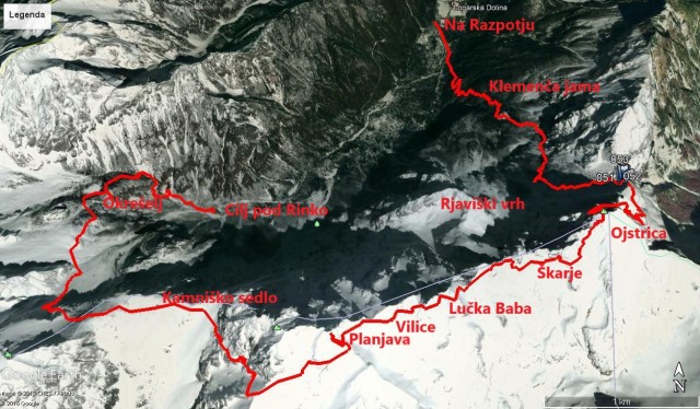 17,6km in 2188m, Razpotje-Klemenča-Ojstrica-Planjava-Okrešelj