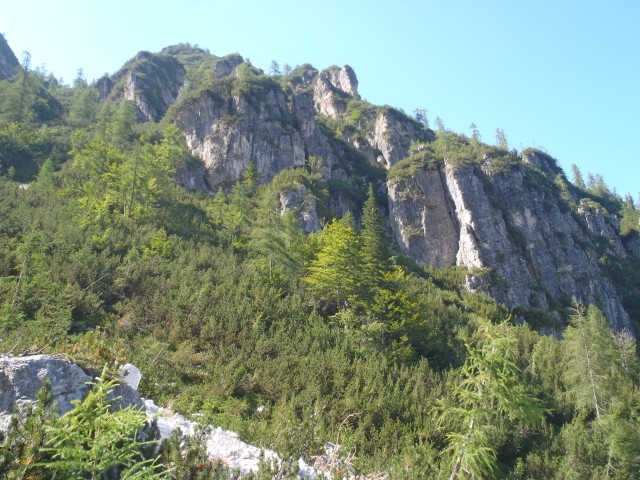 Pogled na ostenje Kurjega vrha.