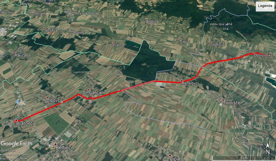 Pohod med Bratonci in Dobrovnikom 12,3Km.