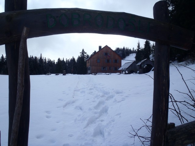 In končno zagledam - kočo.