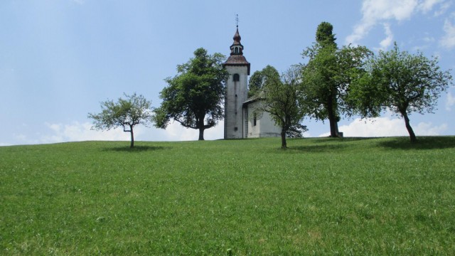 Pogled na cerkev Sv. Tomaž.