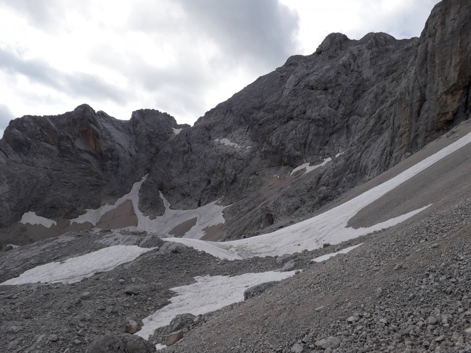 Pot čez Škrbino, katera se pridruži poti Dolič - Triglav.