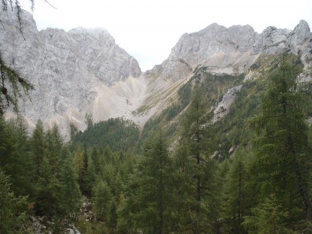 Bohinjska vratca iz Travne doline.