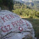 Odcep s poti Prehodci Krnsko jezero.